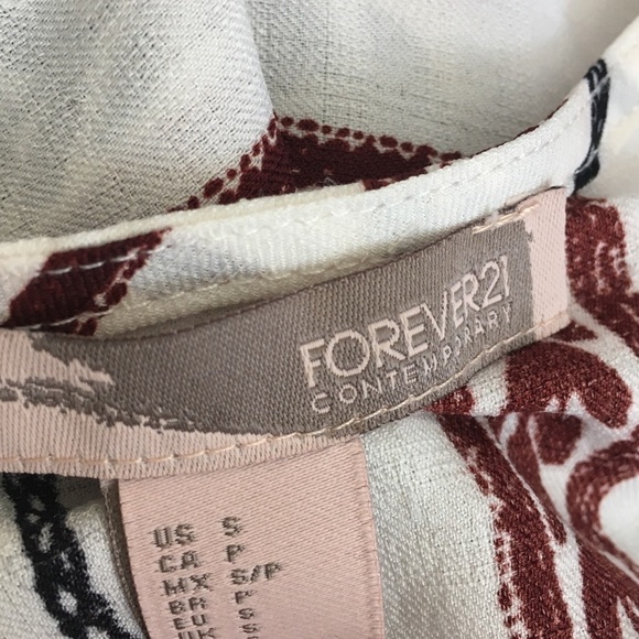 Forever 21 White Red Stripe Beach Cover Up Dress - Picture 5 of 5